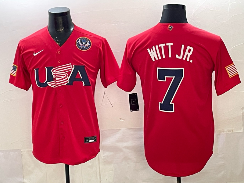 USA National Embroidered Baseball Team 2026 World Cup Team Jersey T-shirt