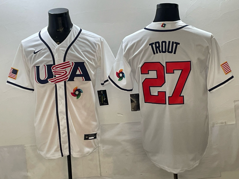USA National Embroidered Baseball Team 2026 World Cup Team Jersey T-shirt