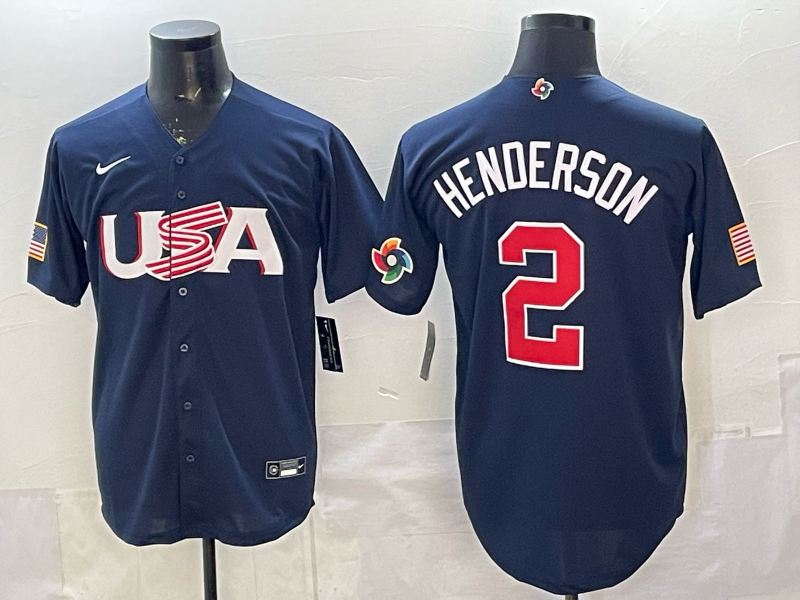 USA National Embroidered Baseball Team 2026 World Cup Team Jersey T-shirt
