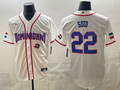 Dominican National Embroidered Baseball Team 2026 World Cup Team Jersey T-shirt