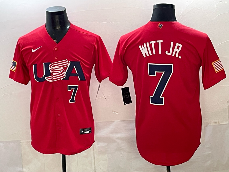 USA National Embroidered Baseball Team 2026 World Cup Team Jersey T-shirt