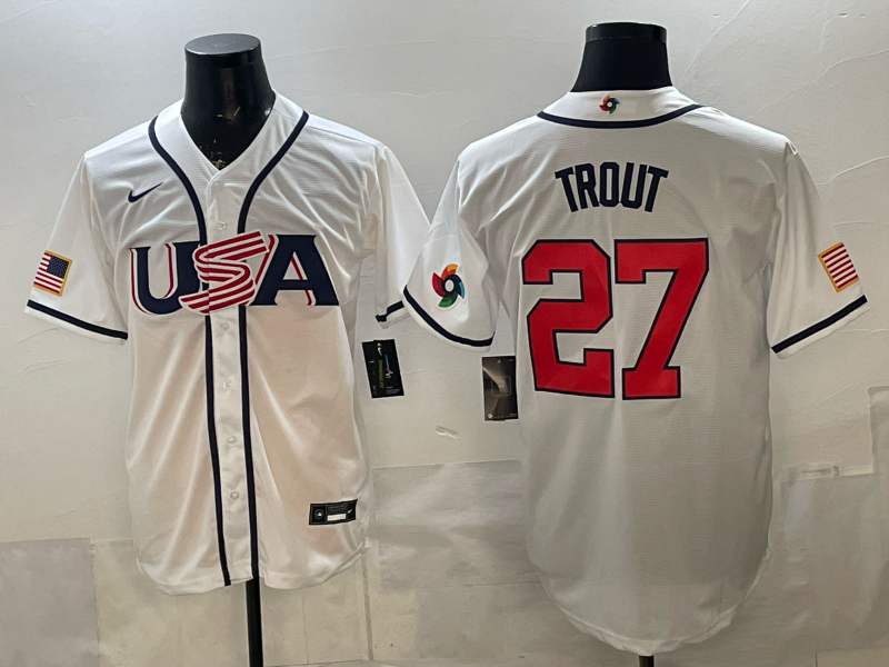 USA National Embroidered Baseball Team 2026 World Cup Team Jersey T-shirt