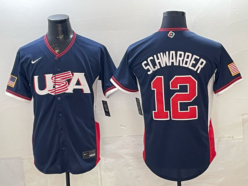 USA National Embroidered Baseball Team 2026 World Cup Team Jersey T-shirt