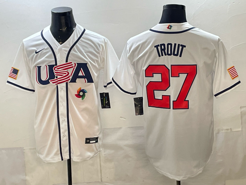 USA National Embroidered Baseball Team 2026 World Cup Team Jersey T-shirt