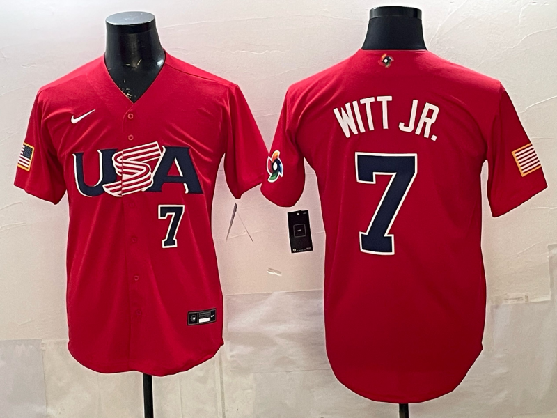 USA National Embroidered Baseball Team 2026 World Cup Team Jersey T-shirt