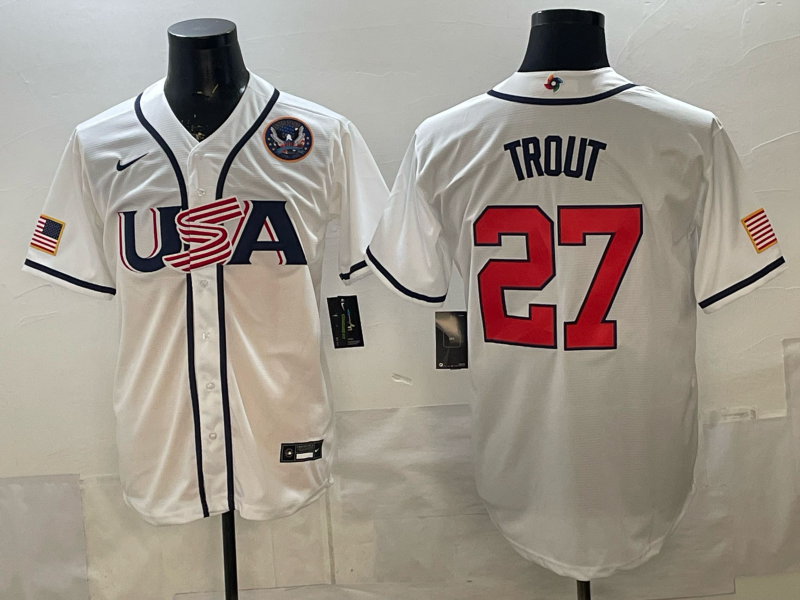 USA National Embroidered Baseball Team 2026 World Cup Team Jersey T-shirt