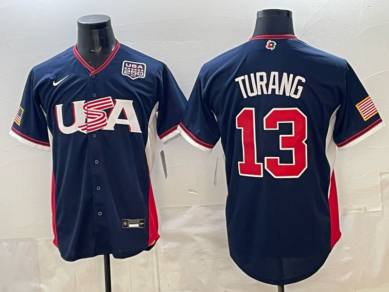 USA National Embroidered Baseball Team 2026 World Cup Team Jersey T-shirt