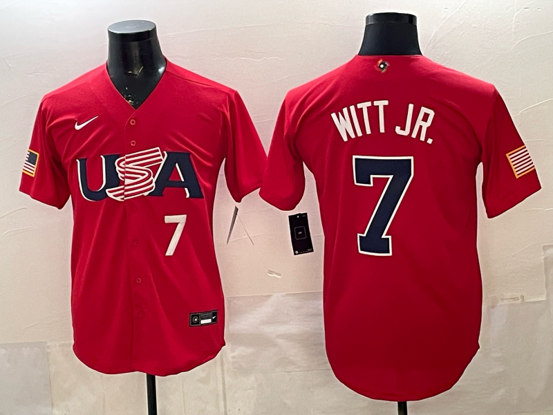 USA National Embroidered Baseball Team 2026 World Cup Team Jersey T-shirt