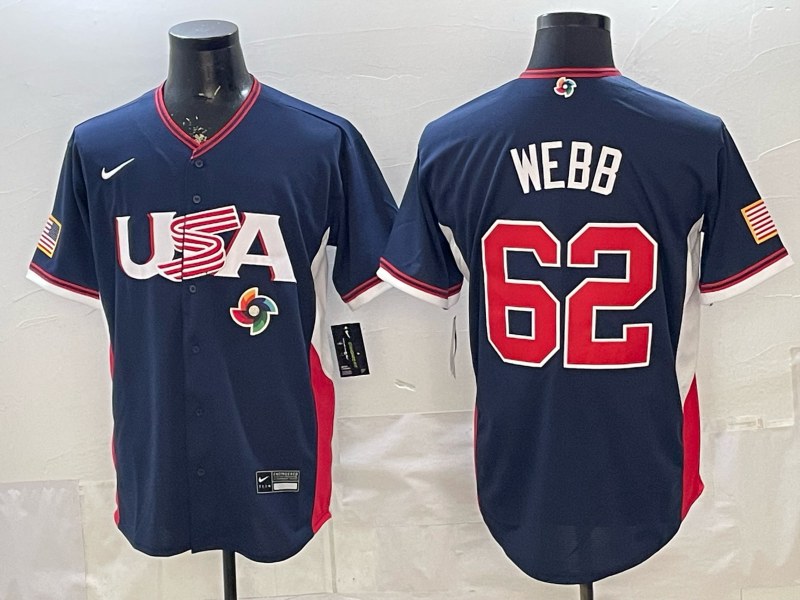 USA National Embroidered Baseball Team 2026 World Cup Team Jersey T-shirt
