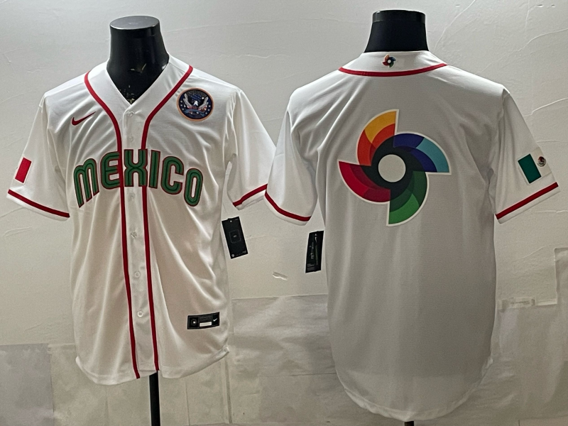 MEXICO National Embroidered Baseball Team 2026 World Cup Team Jersey T-shirt