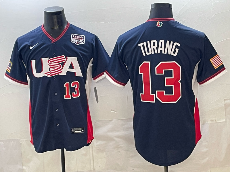 USA National Embroidered Baseball Team 2026 World Cup Team Jersey T-shirt