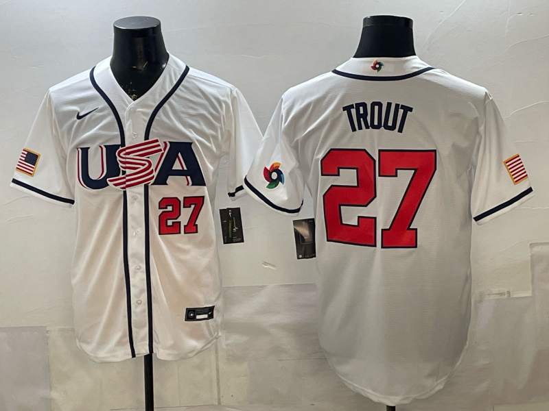 USA National Embroidered Baseball Team 2026 World Cup Team Jersey T-shirt