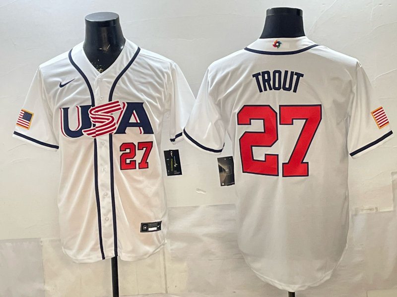 USA National Embroidered Baseball Team 2026 World Cup Team Jersey T-shirt