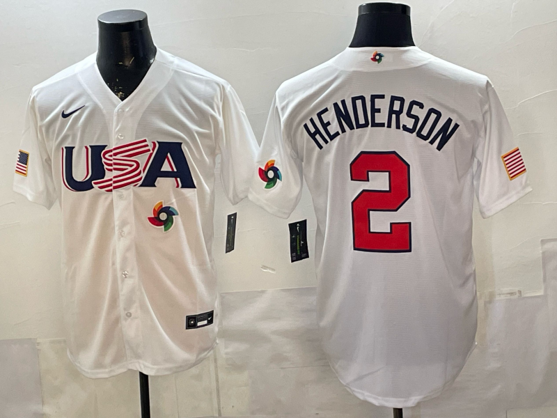 USA National Embroidered Baseball Team 2026 World Cup Team Jersey T-shirt