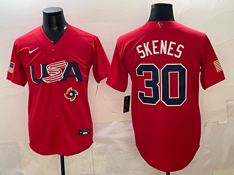 USA National Embroidered Baseball Team 2026 World Cup Team Jersey T-shirt