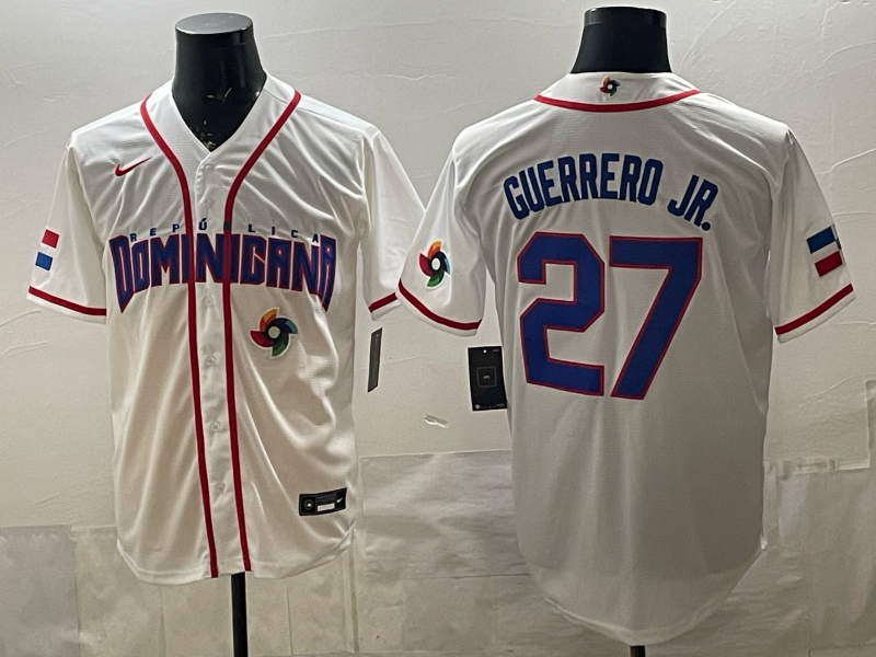 Dominican National Embroidered Baseball Team 2026 World Cup Team Jersey T-shirt
