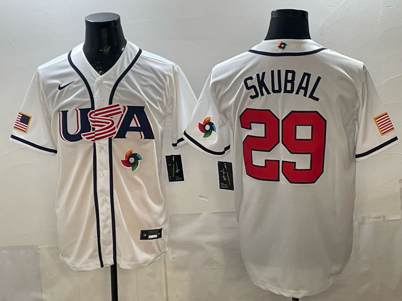 USA National Embroidered Baseball Team 2026 World Cup Team Jersey T-shirt