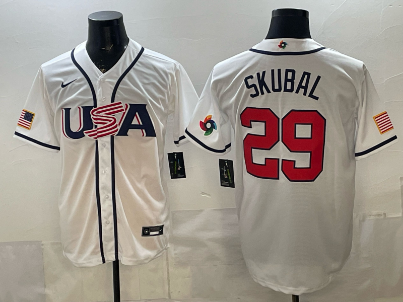 USA National Embroidered Baseball Team 2026 World Cup Team Jersey T-shirt