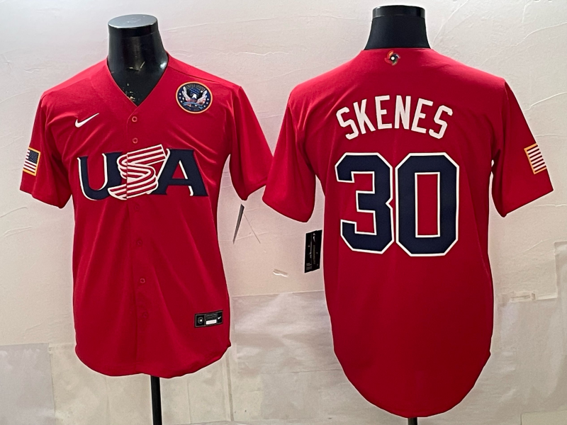 USA National Embroidered Baseball Team 2026 World Cup Team Jersey T-shirt