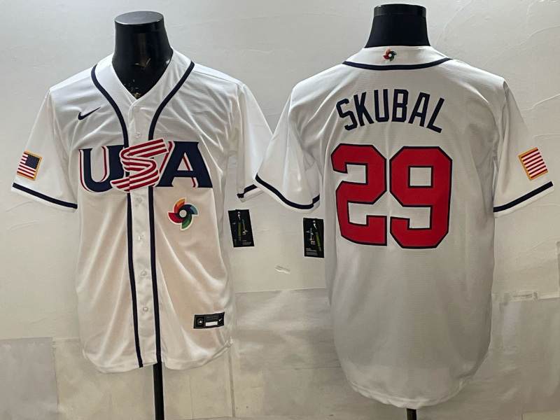 USA National Embroidered Baseball Team 2026 World Cup Team Jersey T-shirt
