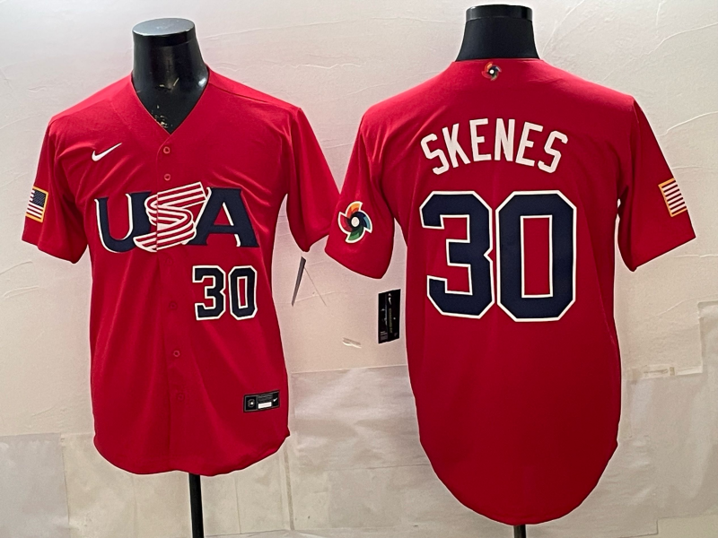 USA National Embroidered Baseball Team 2026 World Cup Team Jersey T-shirt