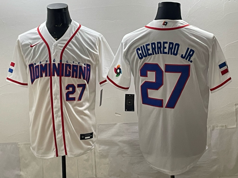 Dominican National Embroidered Baseball Team 2026 World Cup Team Jersey T-shirt