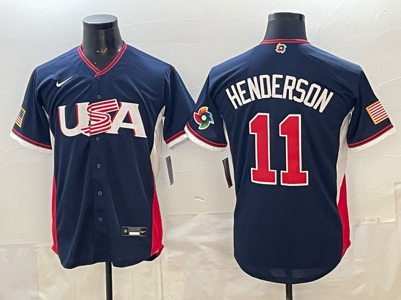 USA National Embroidered Baseball Team 2026 World Cup Team Jersey T-shirt