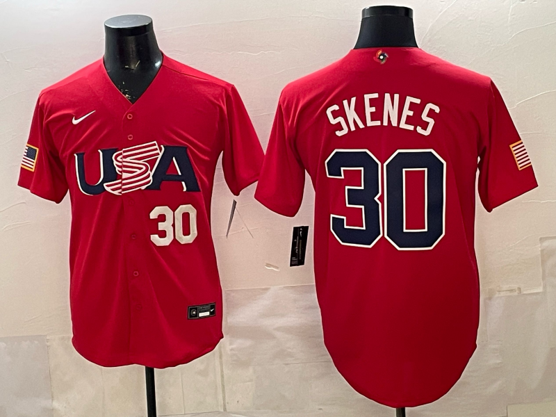 USA National Embroidered Baseball Team 2026 World Cup Team Jersey T-shirt