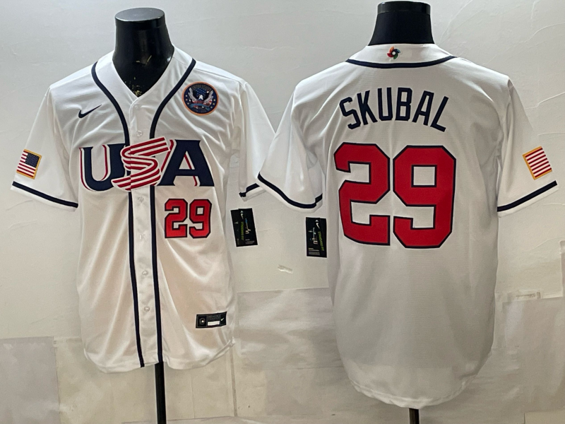 USA National Embroidered Baseball Team 2026 World Cup Team Jersey T-shirt