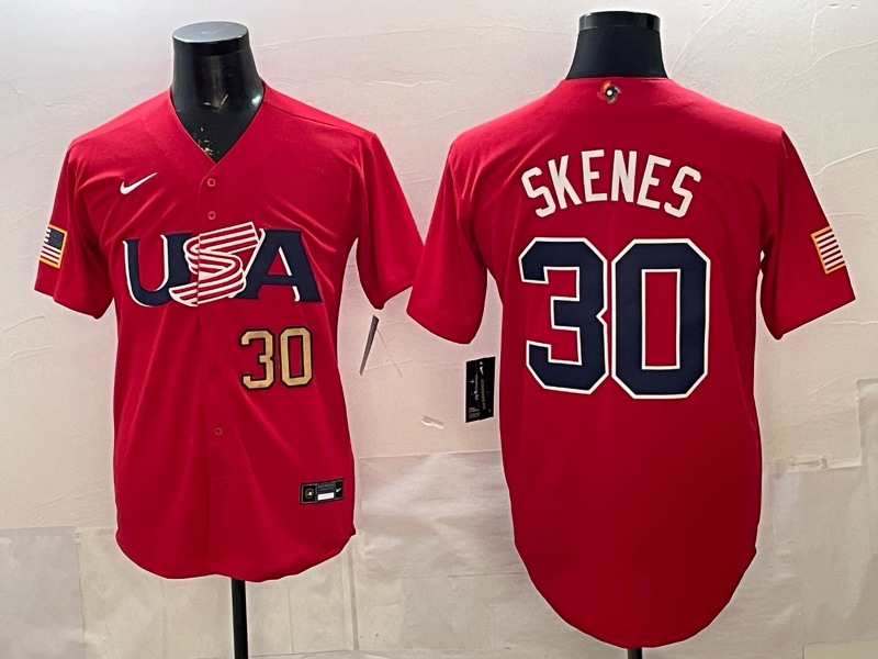 USA National Embroidered Baseball Team 2026 World Cup Team Jersey T-shirt