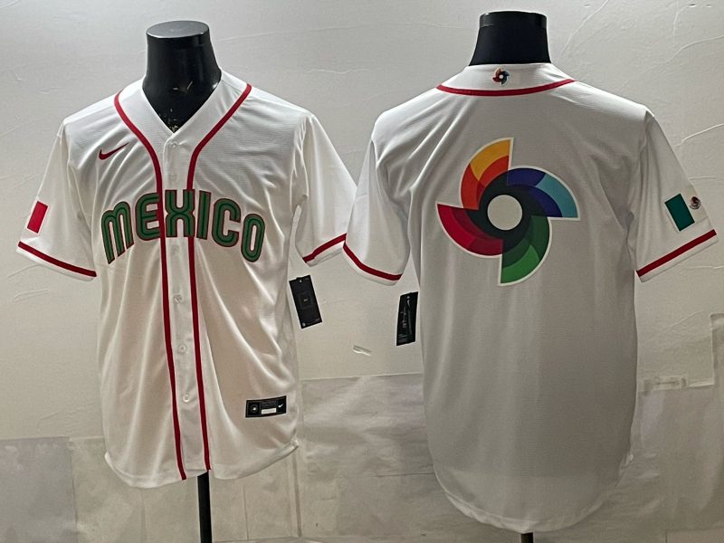 MEXICO National Embroidered Baseball Team 2026 World Cup Team Jersey T-shirt