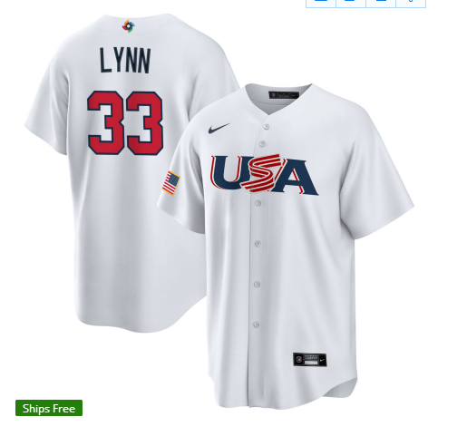 Baseball World Cup USA National Team Baseball Uniform Tee