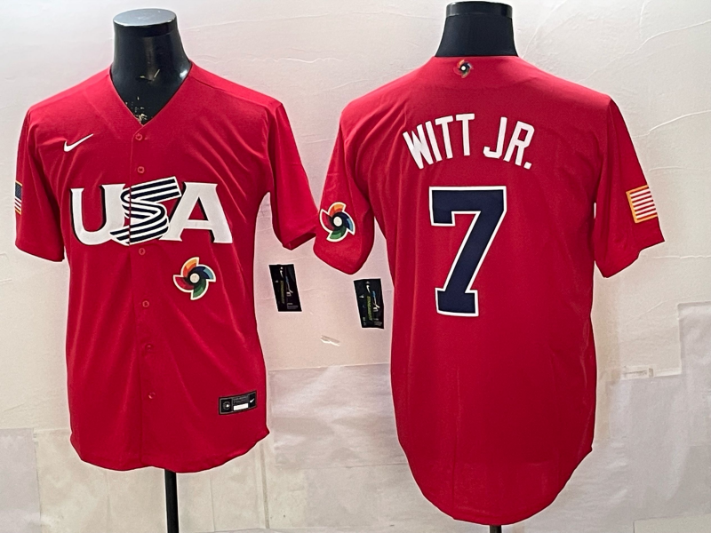 USA National Embroidered Baseball Team 2026 World Cup Team Jersey T-shirt