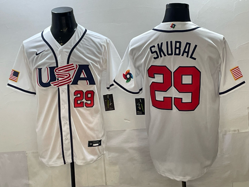 USA National Embroidered Baseball Team 2026 World Cup Team Jersey T-shirt