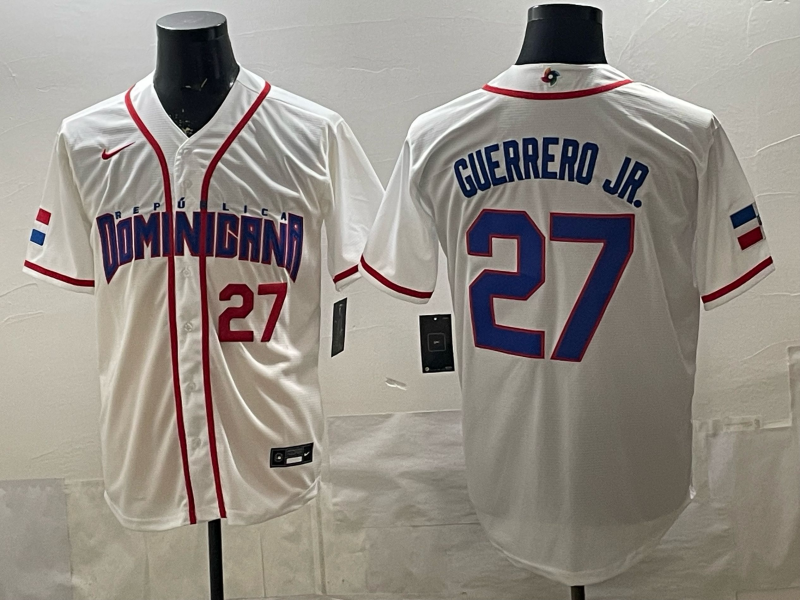Dominican National Embroidered Baseball Team 2026 World Cup Team Jersey T-shirt