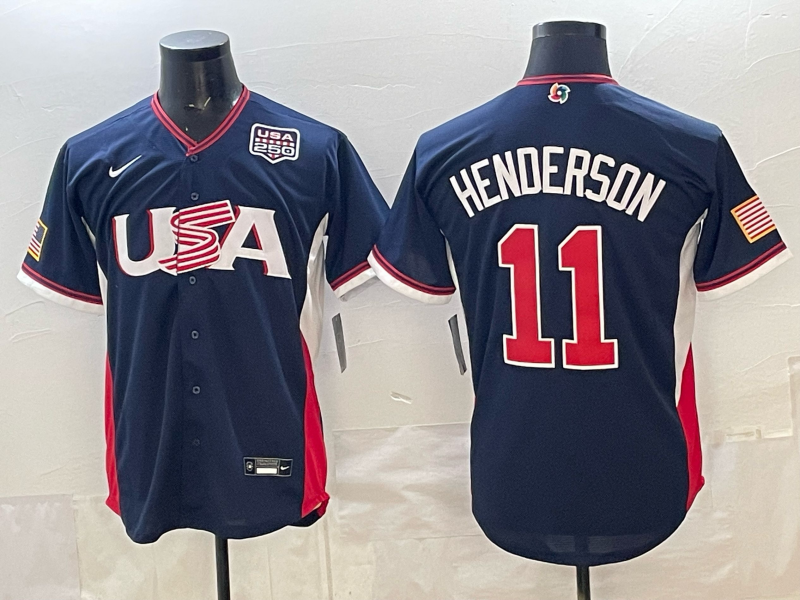 USA National Embroidered Baseball Team 2026 World Cup Team Jersey T-shirt