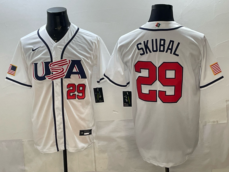 USA National Embroidered Baseball Team 2026 World Cup Team Jersey T-shirt