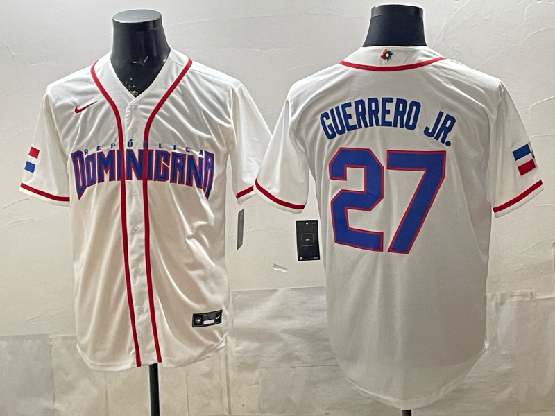 Dominican National Embroidered Baseball Team 2026 World Cup Team Jersey T-shirt