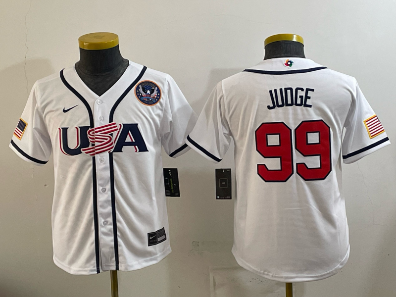 USA National Embroidered Baseball Team 2026 World Cup Team Jersey T-shirt