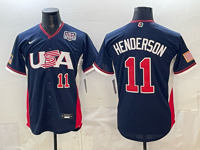 USA National Embroidered Baseball Team 2026 World Cup Team Jersey T-shirt