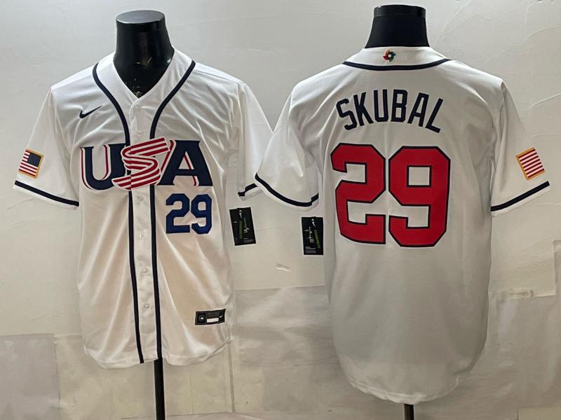 USA National Embroidered Baseball Team 2026 World Cup Team Jersey T-shirt