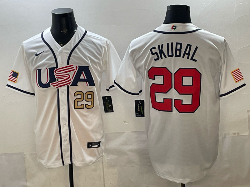 USA National Embroidered Baseball Team 2026 World Cup Team Jersey T-shirt