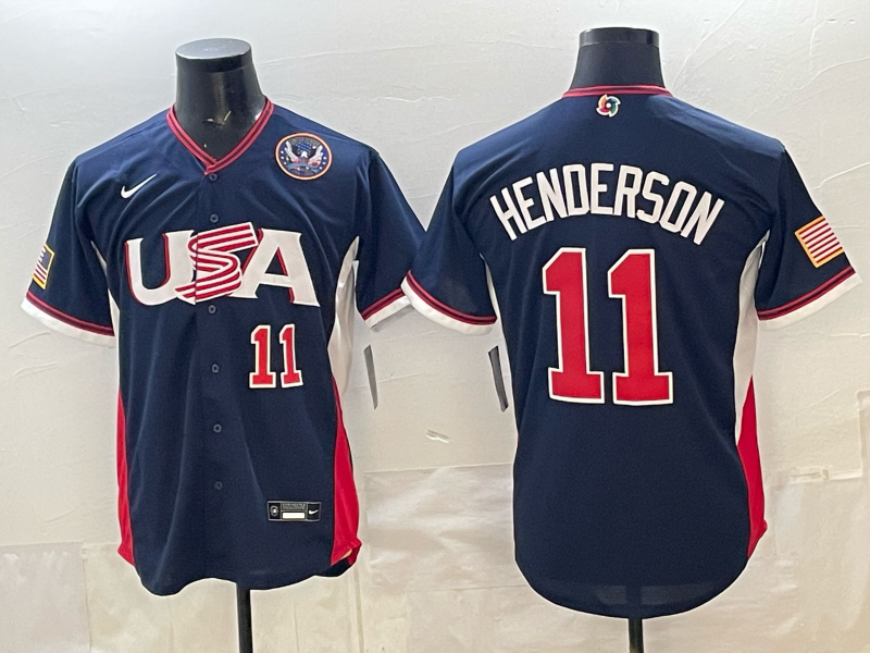 USA National Embroidered Baseball Team 2026 World Cup Team Jersey T-shirt
