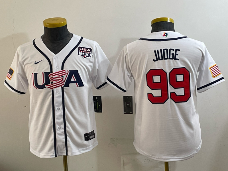 USA National Embroidered Baseball Team 2026 World Cup Team Jersey T-shirt