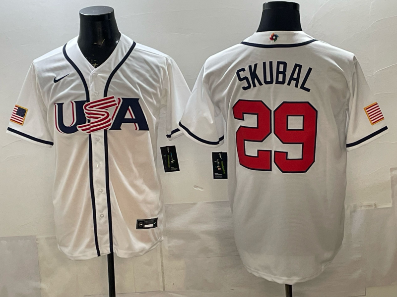 USA National Embroidered Baseball Team 2026 World Cup Team Jersey T-shirt