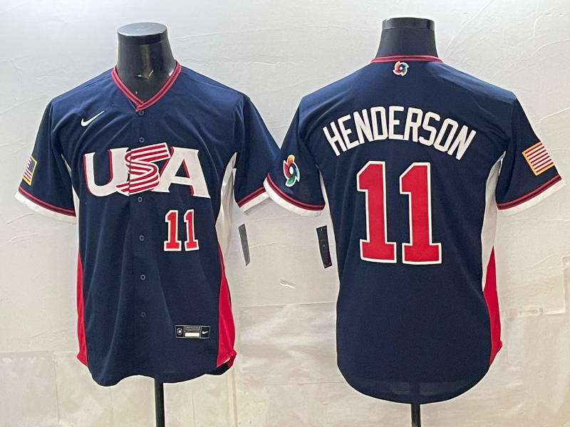 USA National Embroidered Baseball Team 2026 World Cup Team Jersey T-shirt