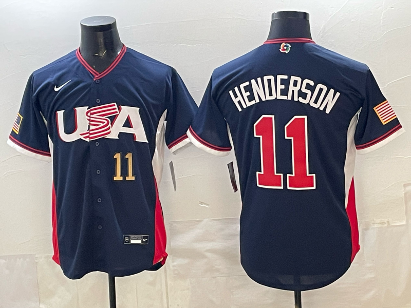 USA National Embroidered Baseball Team 2026 World Cup Team Jersey T-shirt