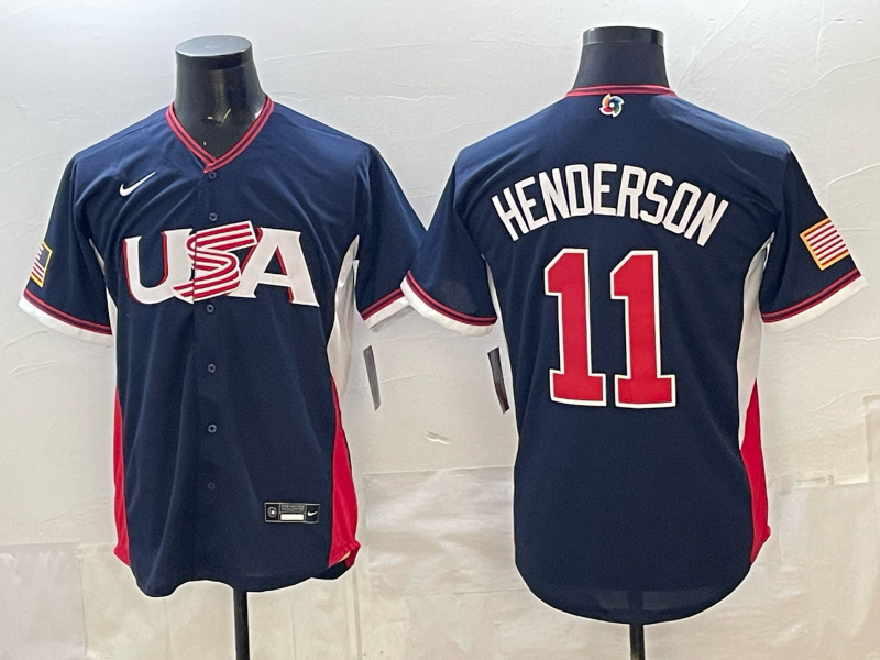 USA National Embroidered Baseball Team 2026 World Cup Team Jersey T-shirt