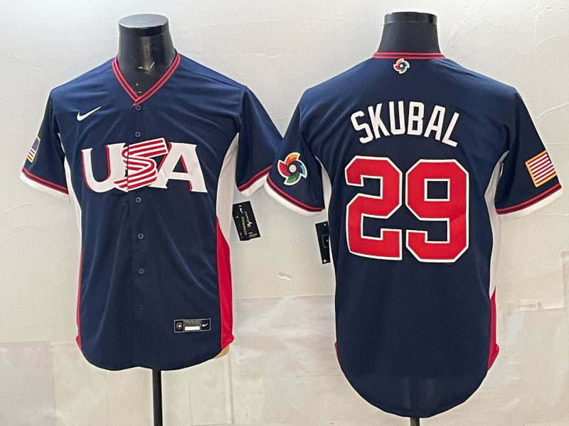 USA National Embroidered Baseball Team 2026 World Cup Team Jersey T-shirt
