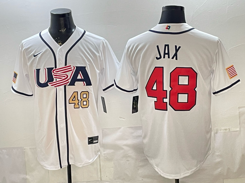 USA National Embroidered Baseball Team 2026 World Cup Team Jersey T-shirt